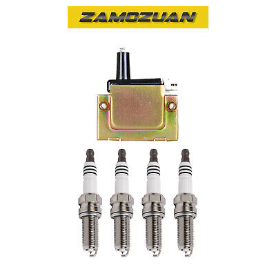 Ignition Coil & Platinum Spark Plug Set 4PCS. 1997-1998 for Honda CR-V L4 2.0L