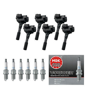 Ignition Coil & NGK Spark Plug 6PCS 91-95 for Acura Legend NSX 3.0L 3.2L UF90