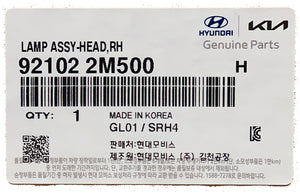 Genuine Halogen Right Headlamp 2013-2016 For Hyundai Genesis Coupe 92102-2M500