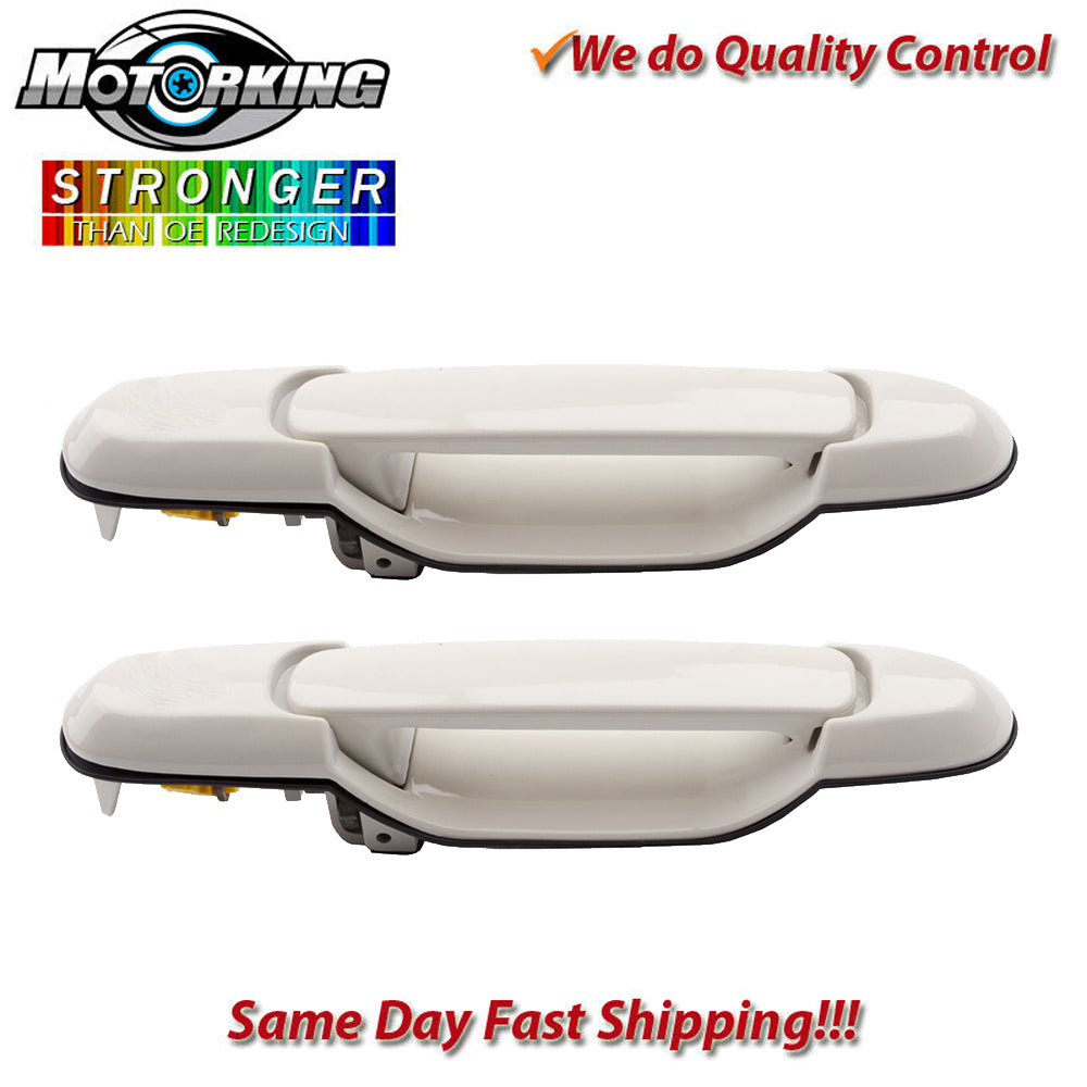 Exterior Door Handle Rear L & R 2PCS 98-03 for Toyota Sienna 040 Super White