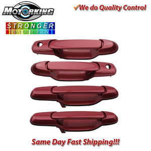 Exterior Door Handle Set 4PCS. 98-03 for Toyota Sienna 3M6 Napa Burgundy Pearl