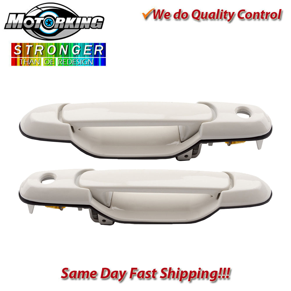 Exterior Door Handle Front L & R 2PCS 98-03 for Toyota Sienna 040 Super White