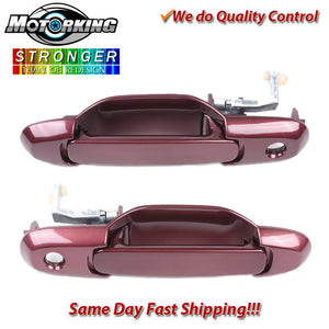 Exterior Door Handle Front L & R 2PCS. 98-03 for Toyota Sienna 3M6 Napa Burgundy