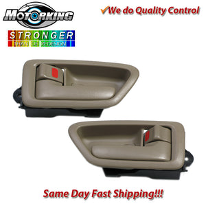 Interior Door Handle Front or Rear L & R 2PCS. 1997-2001 for Toyota Camry, Tan