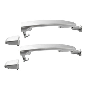 Exterior Door Handle Rear L & R 2PCS 04-10 for Toyota Sienna 1D7 Silver Pearl