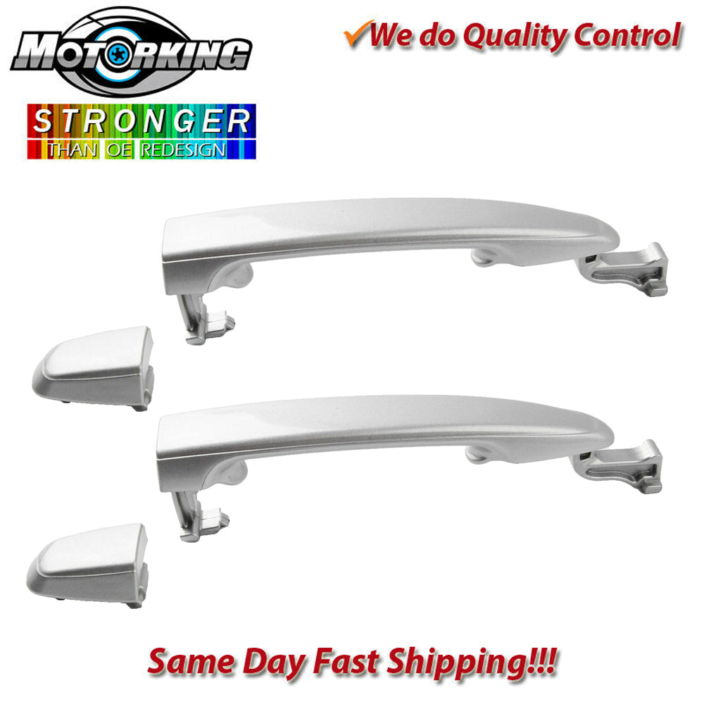 Exterior Door Handle Rear L & R 2PCS 04-10 for Toyota Sienna 1D7 Silver Pearl