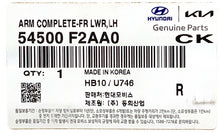 Load image into Gallery viewer, Genuine Front Left Control Arm 17-20 for Hyundai Elantra / Kia Forte 54500F2AA0