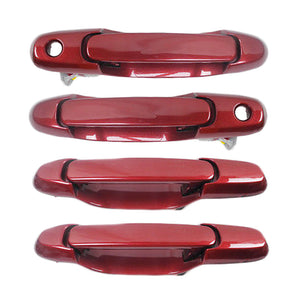 Exterior Door Handle Set 4PCS 1998-2003 for Toyota Sienna 3K4 Sunfire Red Pearl