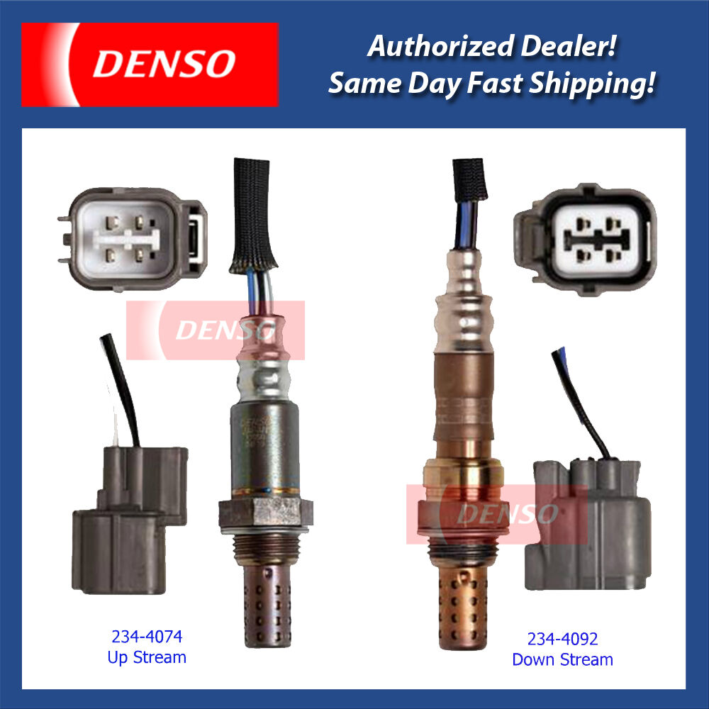Denso Oxygen Sensor Up & Down Stream Set 2PCS. for 2001-2003 Honda Civic 1.7L