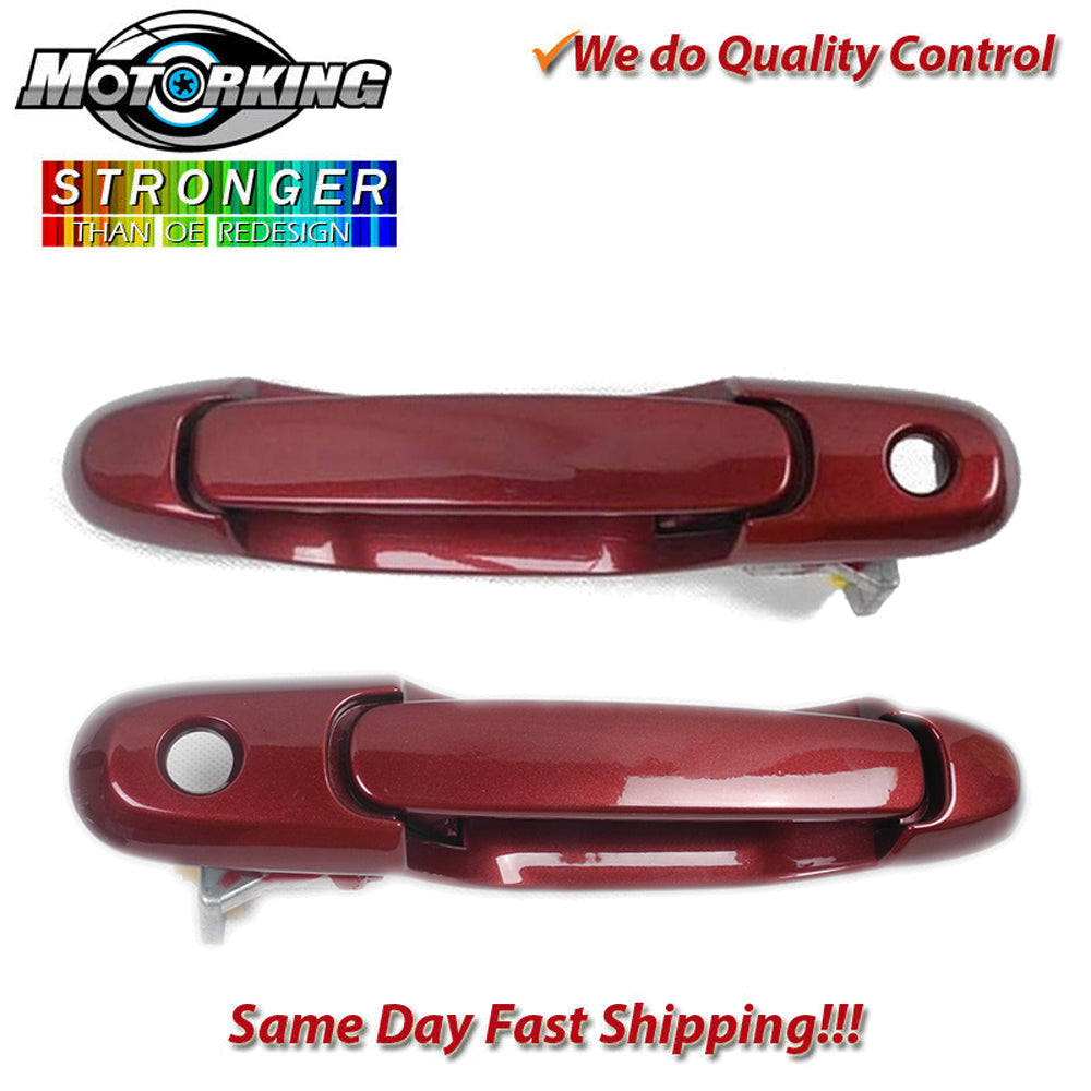 Exterior Door Handle Front L & R 2PCS. 98-03 for Toyota Sienna 3K4 Sunfire Red