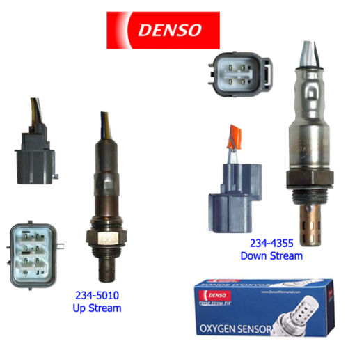 Denso Oxygen Sensor Up & Down Stream 2PCS 03-08 for Acura RL TL Honda Accord