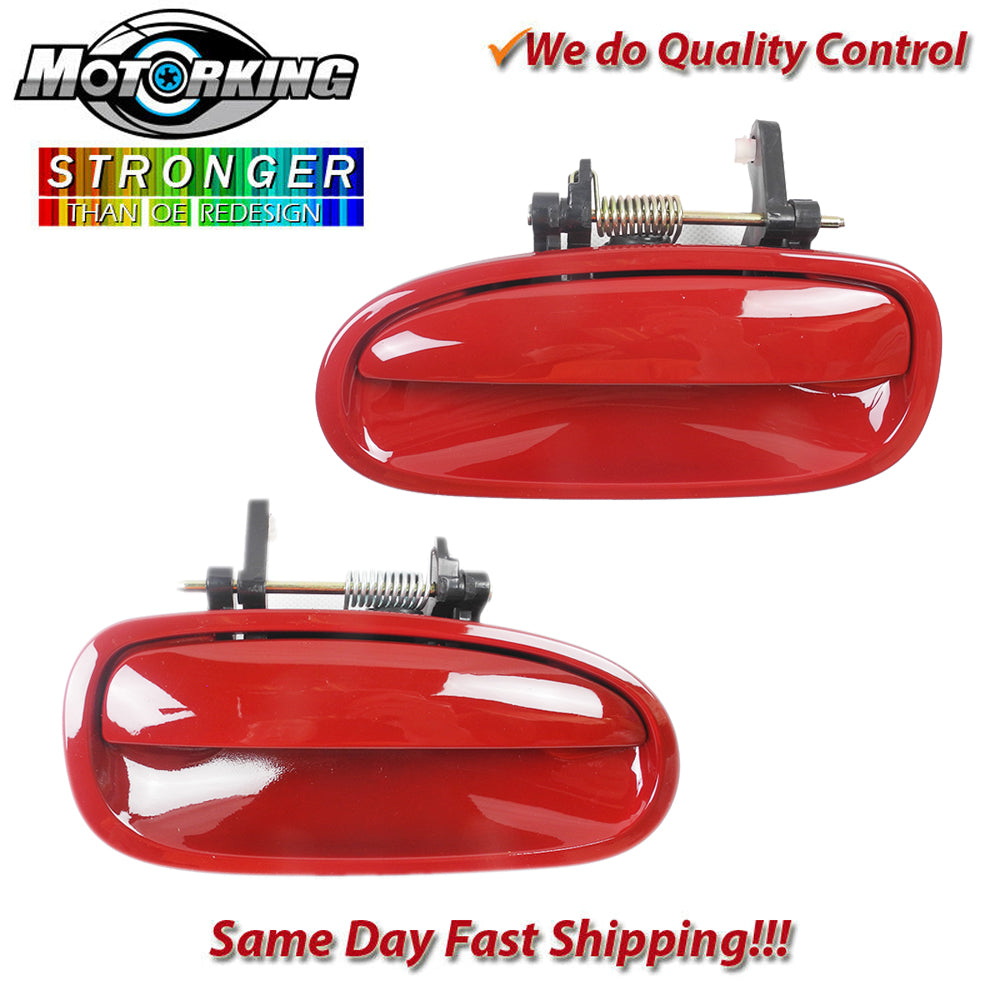 Exterior Door Handle Rear L & R 2PCS. 1996-2000 for Honda Civic R81 Milano Red